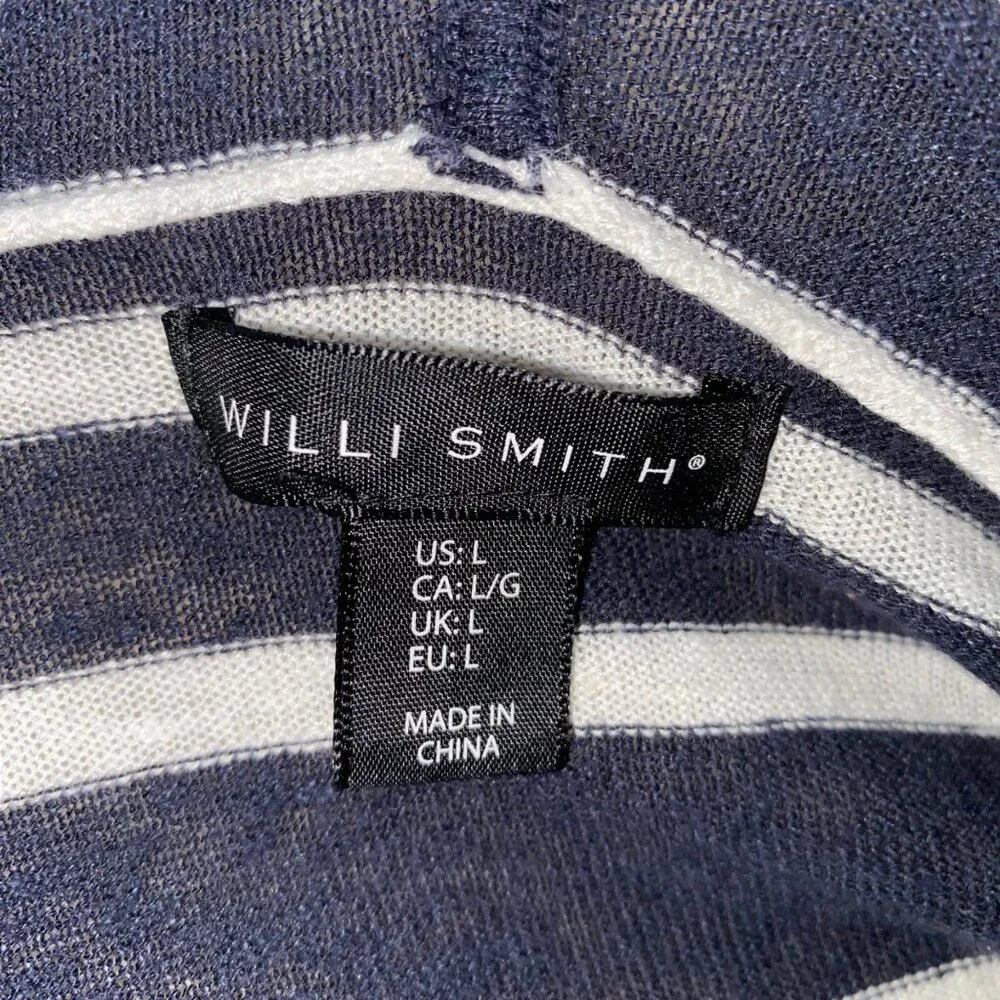 Willi Smith Large Striped Hooded open cardigan